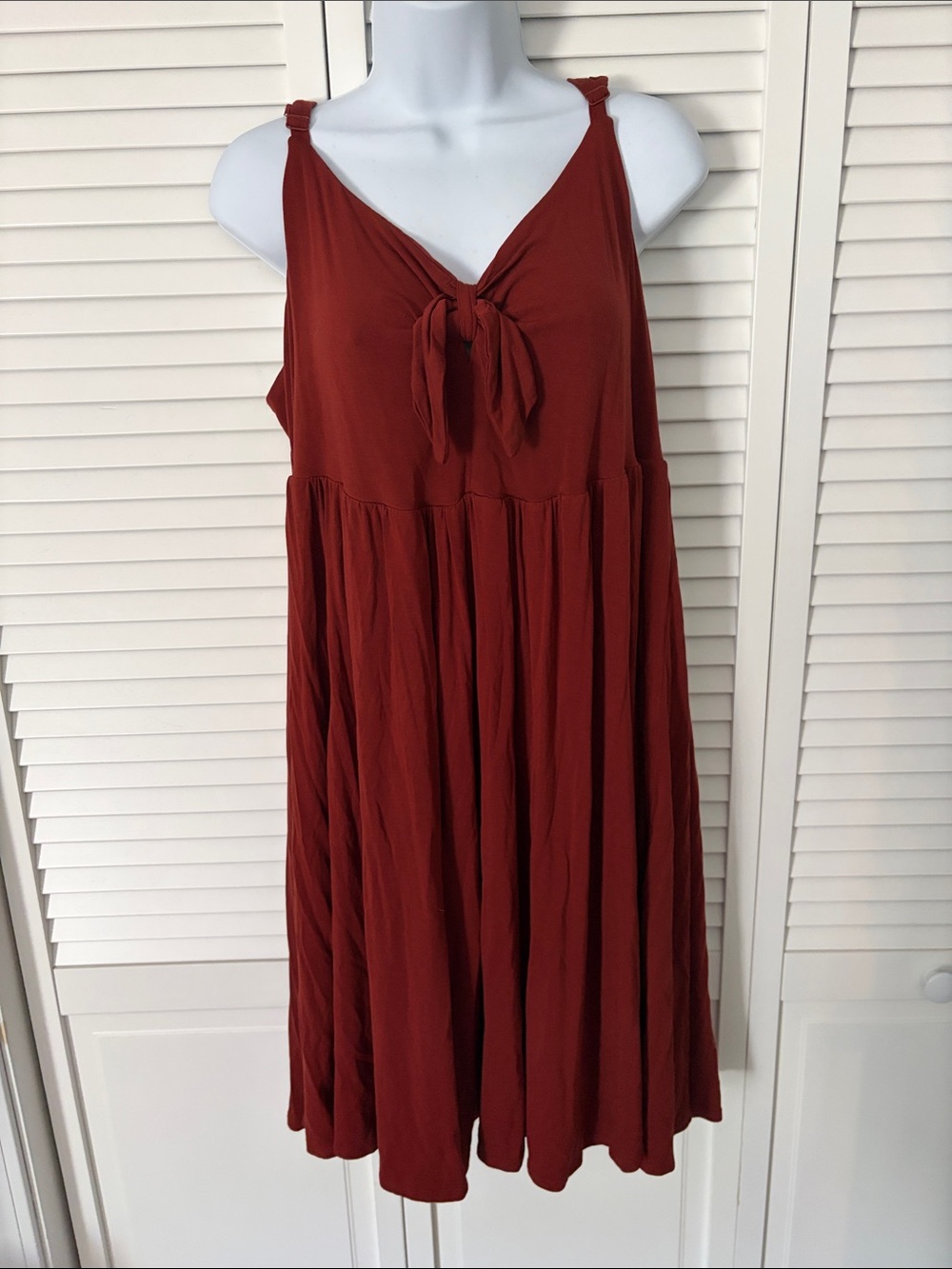 torrid Rust Tie-Front Sleeveless Mini Dress